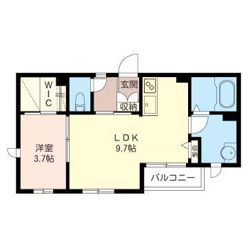 メゾンドプラジール(1LDK/2階)の間取り写真