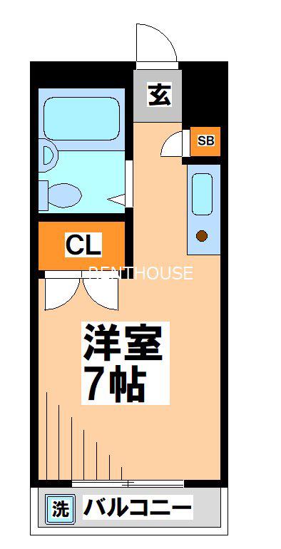 ロイヤルカイザー(1K/3階)の間取り写真