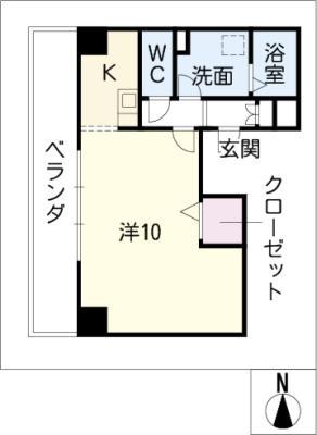 TINY GROVE(1K/9階)の間取り写真