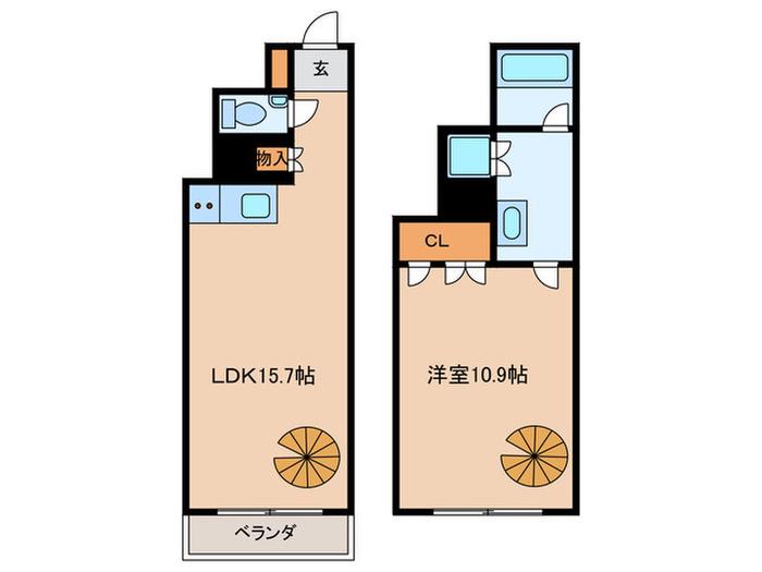 NAGOYA FLAT(1LDK/9階)の間取り写真