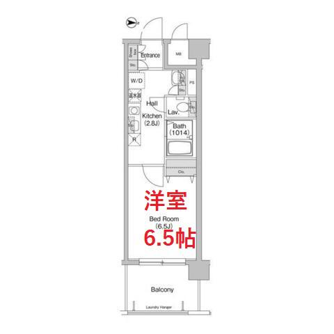 コンフォリア東品川(1K/4階)の間取り写真