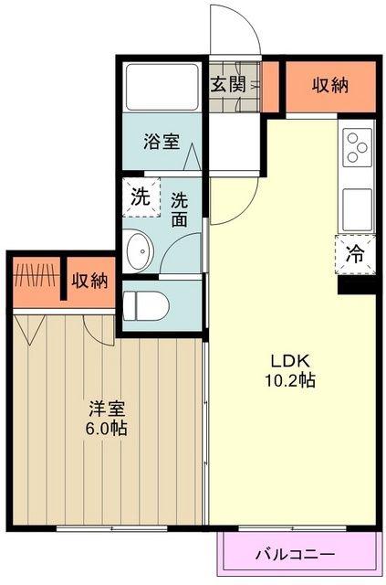 ノーザンライツ(1LDK/1階)の間取り写真