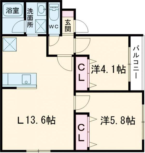MAULOA(2LDK/2階)の間取り写真
