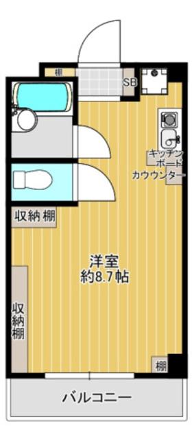 リベルテ社領(ワンルーム/1階)の間取り写真