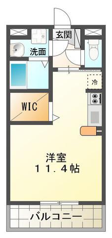 シエテ久居元町レジデンス(ワンルーム/3階)の間取り写真