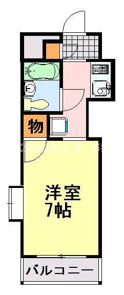 TOP蘇我(1K/1階)の間取り写真