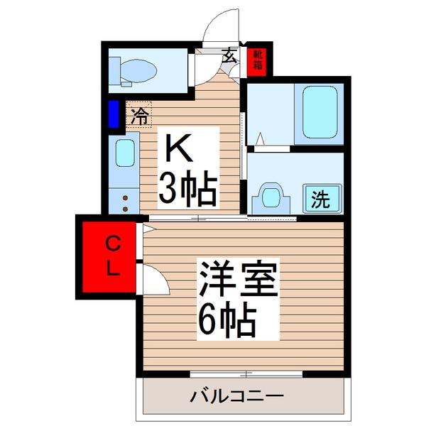 エトワールハイム(1K/5階)の間取り写真