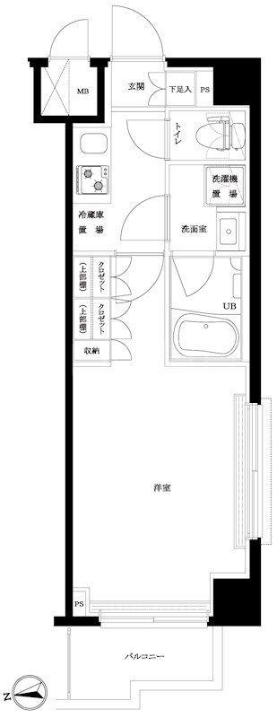ルーブル横濱江ケ崎町(1K/4階)の間取り写真