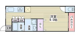 中道ビル(ワンルーム/4階)の間取り写真