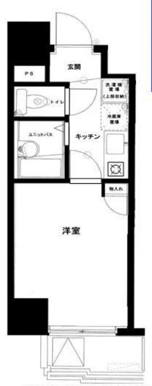 ルーブル西五反田(1K/6階)の間取り写真