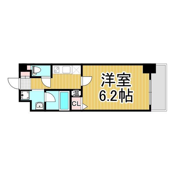 グレイスレジデンス大阪ウエスト(1K/3階)の間取り写真