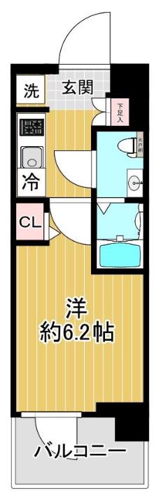 SHOKEN RESIDENCE亀有(1K/2階)の間取り写真