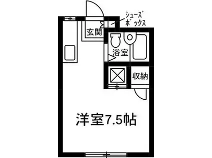 秋山コーポ(1K/2階)の間取り写真