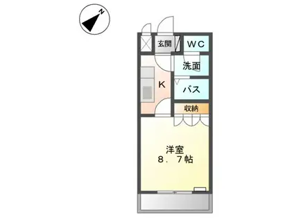 ＪＲ阪和線 紀伊駅 徒歩13分 2階建 築15年(1K/2階)の間取り写真