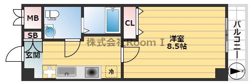 アーデン和泉町(1K/6階)の間取り写真