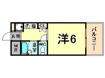 アンボワーズ武庫川レディース(1K/5階)の間取り写真