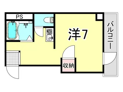 エスタイル尼崎(ワンルーム/6階)の間取り写真
