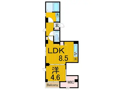 THE VIEUNO MUKOUJIMA ザ・ビューノ向島(1LDK/5階)の間取り写真