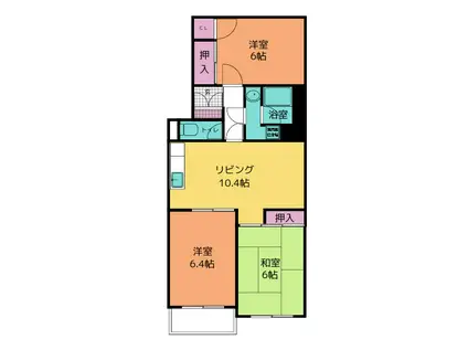 チュリス馬渕 408(3LDK/4階)の間取り写真