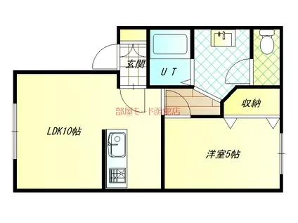 SUN RISE桔梗(1LDK/2階)の間取り写真
