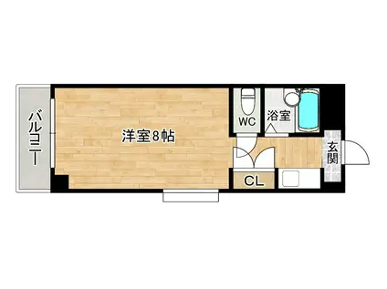 リバーサイド中津口(ワンルーム/3階)の間取り写真