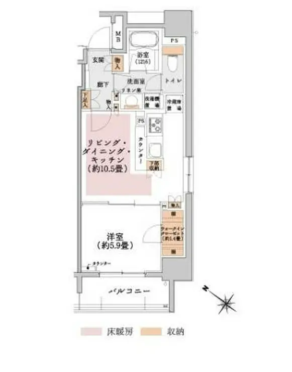 パークリュクス御茶ノ水 3階階 間取り