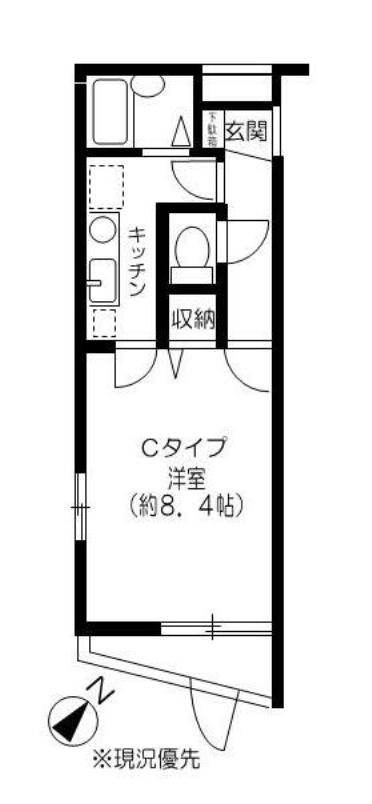 レイシュロス(1K/2階)の間取り写真