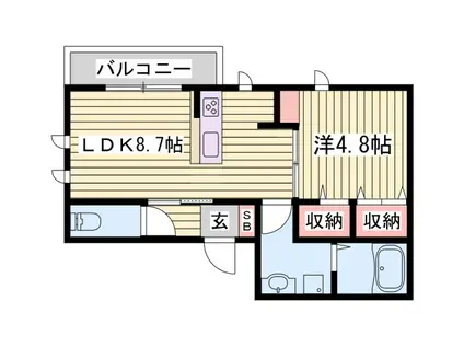 アトール恵比須(1LDK/2階)の間取り写真