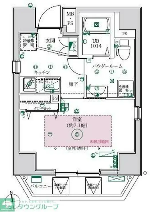 フェルクルールプレスト文京湯島 12階階 間取り