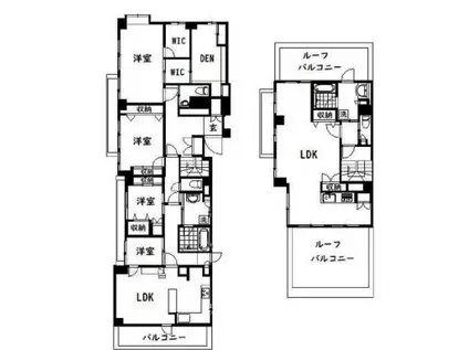 ロイヤルシティ西荻窪II(3SLDK/5階)の間取り写真