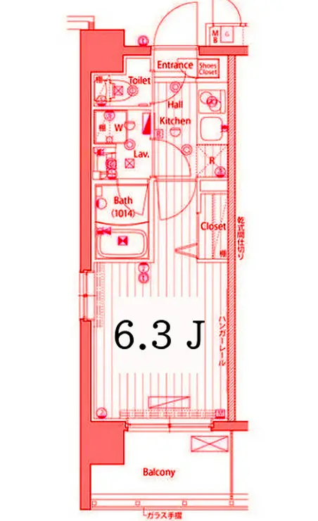 ガーラ・プレシャス武蔵小杉 3階階 間取り