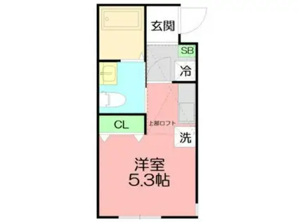 DEN杉田(ワンルーム/1階)の間取り写真