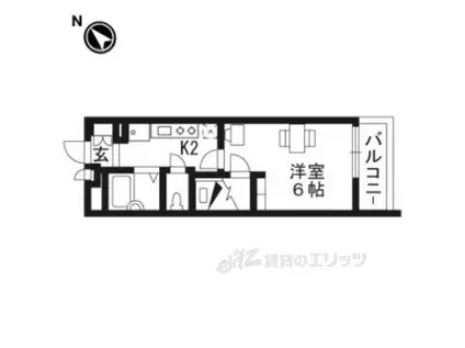 レオパレスALTA5(1K/2階)の間取り写真