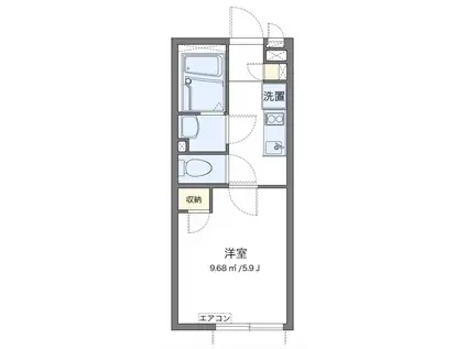 アンジェ(1K/2階)の間取り写真