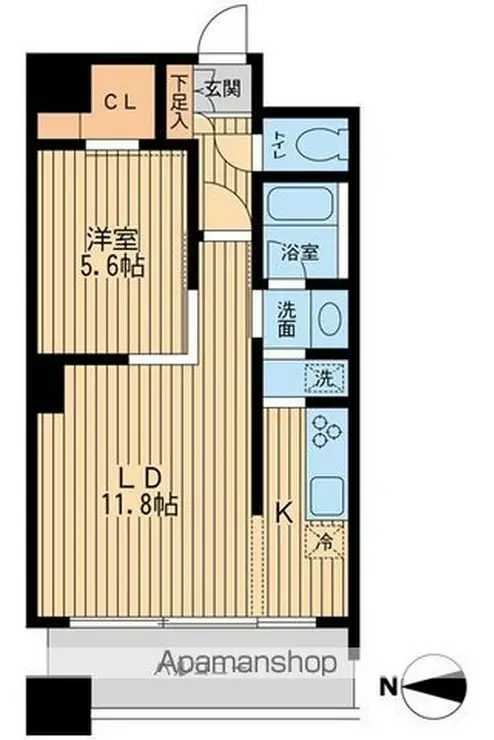 ドゥーエ清澄白河 3階階 間取り