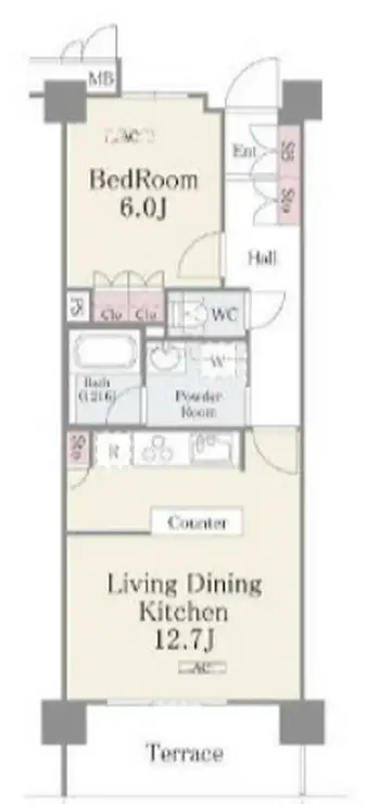 フェールメゾン西大島 3階階 間取り