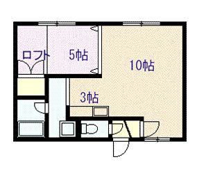 サンセットN114B(1LDK/2階)の間取り写真