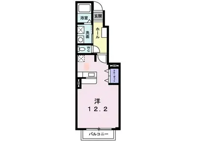 ARIA PURA(ワンルーム/1階)の間取り写真