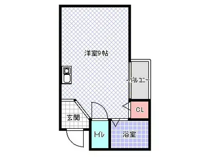 グランホーム四條畷(ワンルーム/1階)の間取り写真