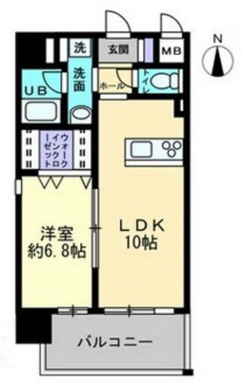 ハアラン高柳(1LDK/2階)の間取り写真