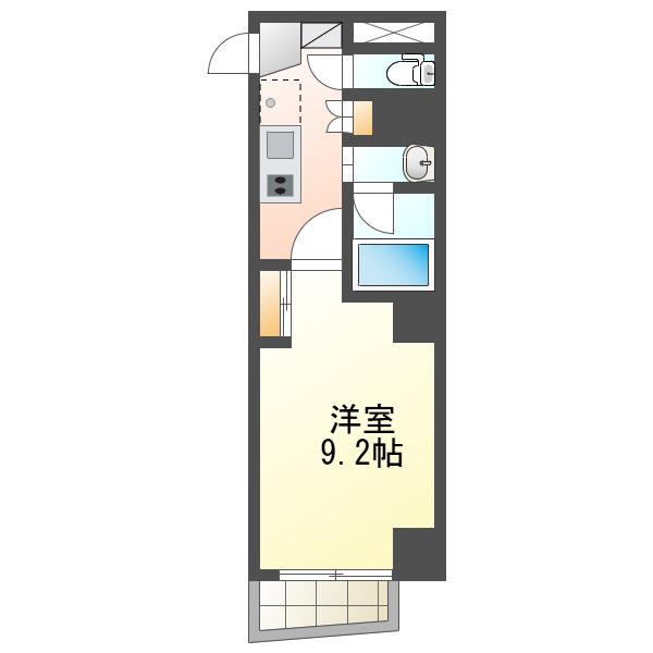 イースタンヒルズ八事(1K/10階)の間取り写真