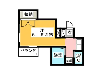 ラ・セール所沢(ワンルーム/2階)の間取り写真