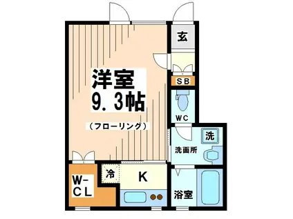 オーガスタ杉並 弊社管理物件(1K/1階)の間取り写真