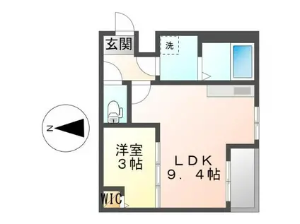 MOVE本陣GRANDE(1LDK/3階)の間取り写真