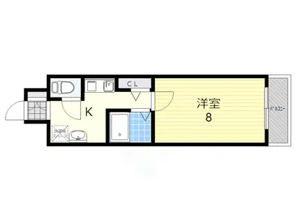 フォレストインサイドⅡ(1K/5階)の間取り写真