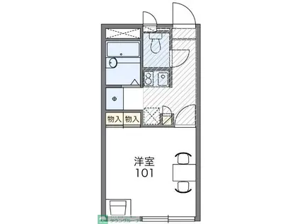 レオパレスカーサ石神井(1K/1階)の間取り写真