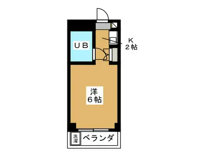 ガーデンヒルズ常盤台田中ビル(ワンルーム/1階)の間取り写真