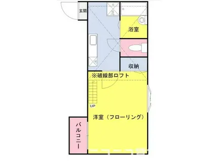 ブリリアントハイム(1K/1階)の間取り写真