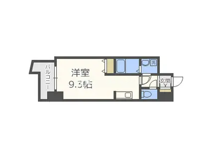 プライムアーバン松屋町(ワンルーム/6階)の間取り写真