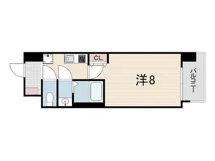 リヴィアス神戸SOLEIL(1K/3階)の間取り写真